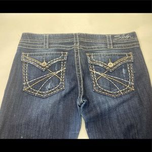 SILVER JEANS DISTRESSED STITCHED CA0058 SIZE 33